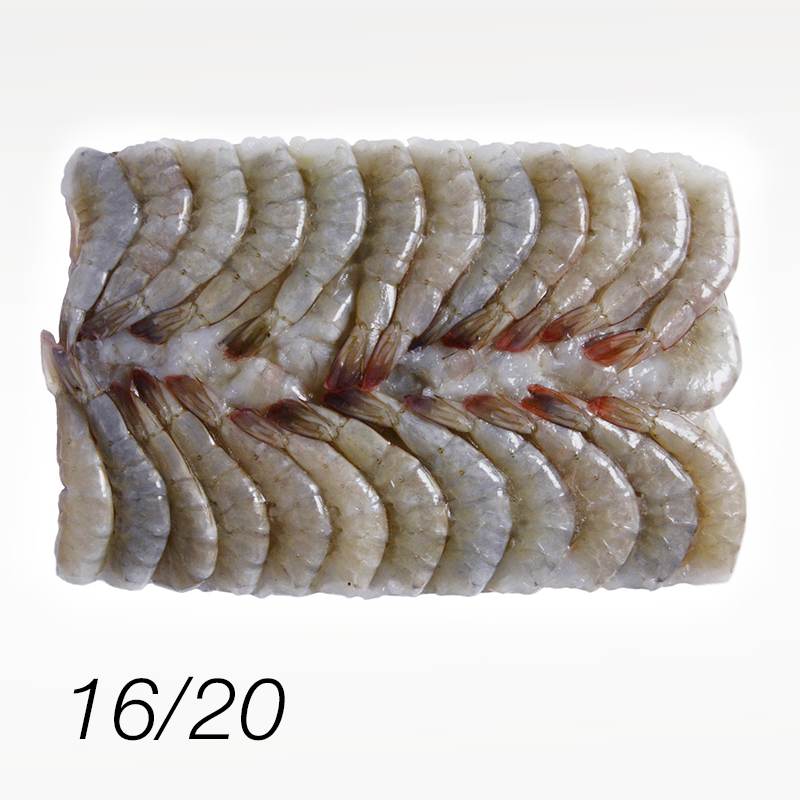 Креветки ваннамей 16/20 без головы в панцире, 1 кг. Премиум